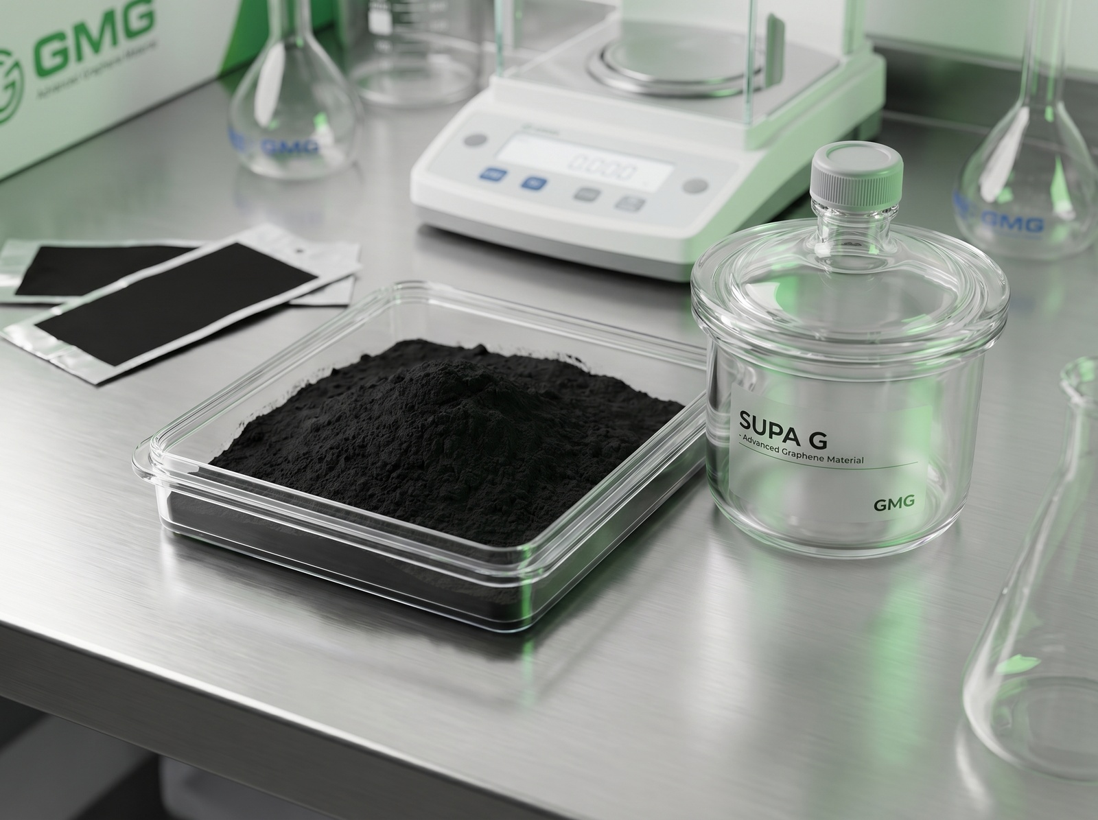 SUPA G® graphene material shown in a controlled laboratory setting